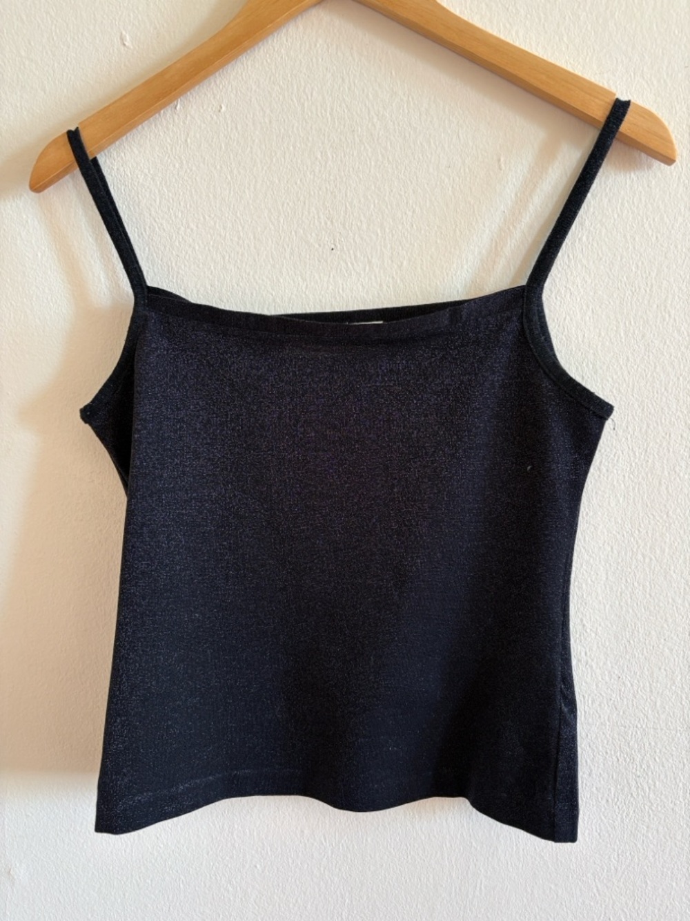 J.R. Nites Black Shimmer Camisole Top Size S Evening Tank